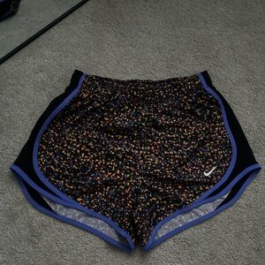 Nike Women's Black and Purple Athletic Shorts